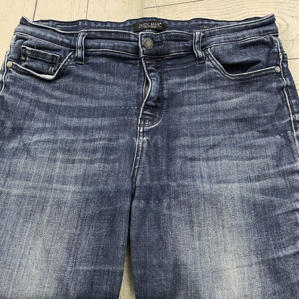 Judy Blue Women's 15 / 29 Dark Wash Mid-Rise Skinny Fit Denim Jeans JB82132DK - Picture 4 of 10